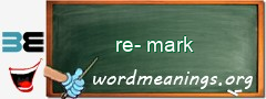 WordMeaning blackboard for re-mark